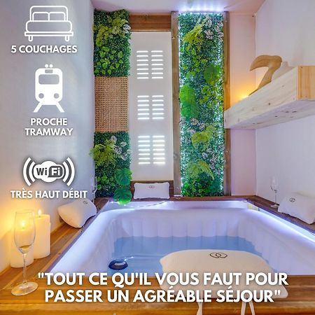 Fridhome Jacuzzi Parking Wifi Fibre 2Min Tram بروج المظهر الخارجي الصورة
